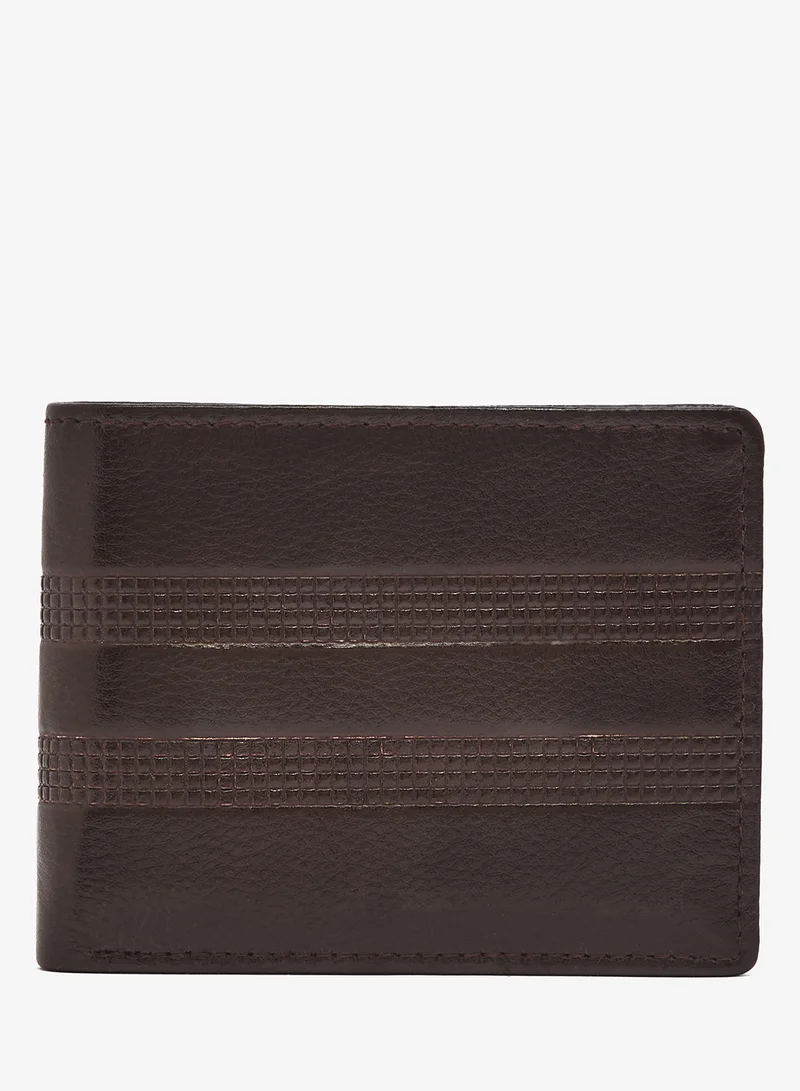 Robert Wood Genuine Leather Textured Bi-Fold Wallet